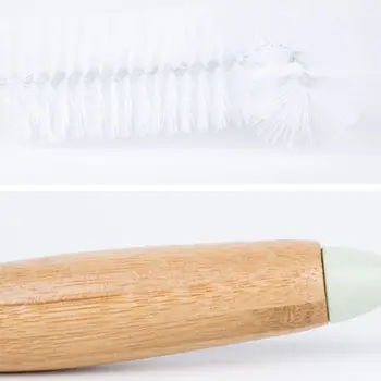 

Wooden Long Handle Cup Bottle Cleaning Brush Dish Bowl Washing Tool Household