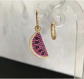 

Cubic Zircon Fine jewelry 18K golds hoop Ear rings womens studs earrings villages jewelries Female A-gift charm gifts lady