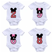 Pelele con pajarita de Mickey para bebé, niño y niña Mono para, Tops, ropa para niño, de dibujos animados para recién nacidos peleles, pijamas de 0 a 24M