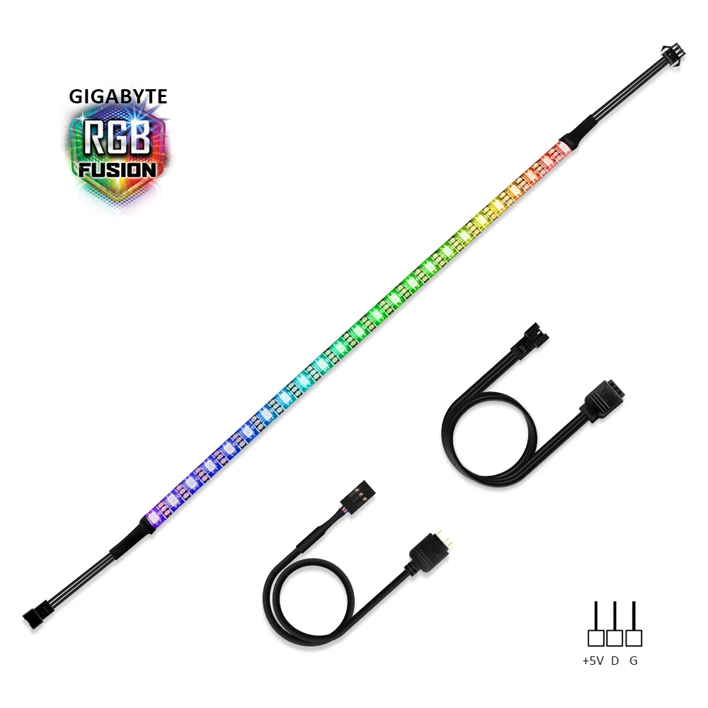 Адресуемая RGB Светодиодная лента для ПК Цифровая RGB Светодиодная лента для GIGABYTE RGB Fusion 3 pin 5V добавить заголовок на материнской плате(+ 5 V, данные, GND