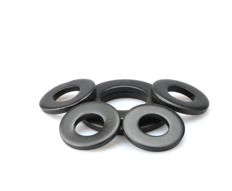 5/50pcs M2 M2.5 M3 M4 M5 M6 M8 M10 M12 M14 M16 M20 M22 M24 GB97 DIN125 Black Grade 8.8 Carbon Steel Flat Washer Plain Gasket Pad