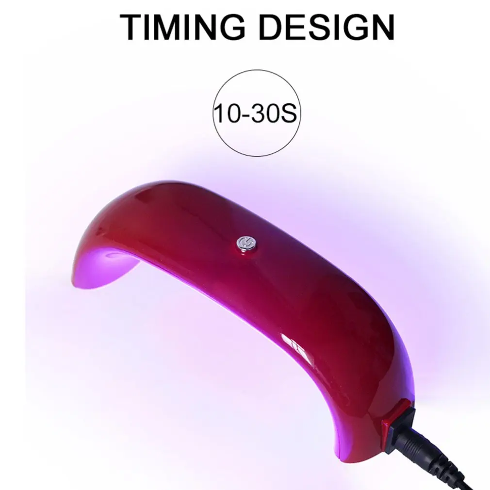 Мини 9 Вт Светодиодная УФ лампа Сушилка для ногтей солнцезащитный светильник