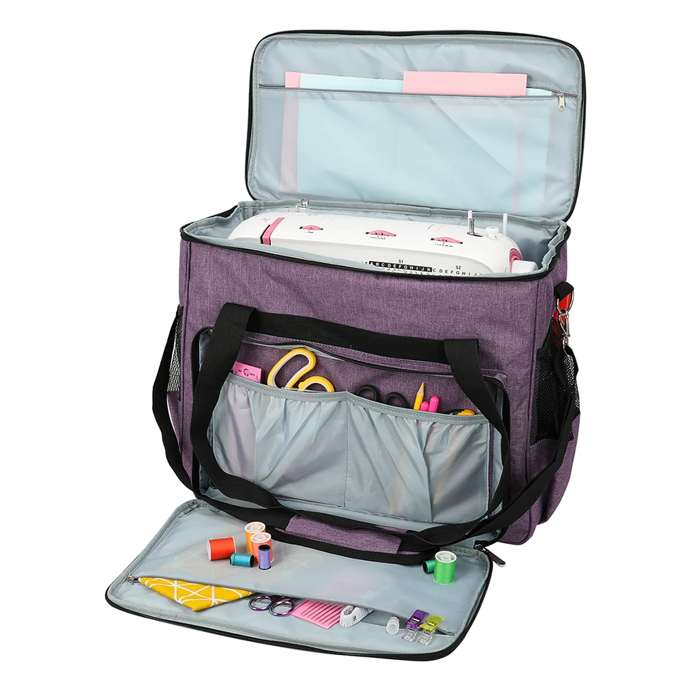 Sewing Storage Bags Quilted Machine Dust Cover Pockets Most Standard Singer Brother Machines Household Sewing Tool Storage Bag