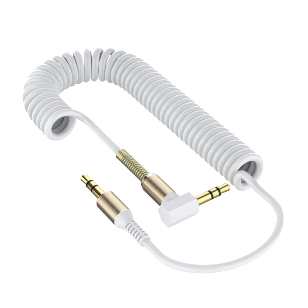 3.5mm Audio Jack to Jack Cable Car Aux Stereo Straight to Right-angle Audio Cable for iPhone Speaker 