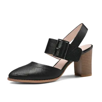 

Summer Shoes Woman 2020 Genuine Leather Elegant Gladiator High Heeled Pumps Fashion Platforms Female Shoes Sandals