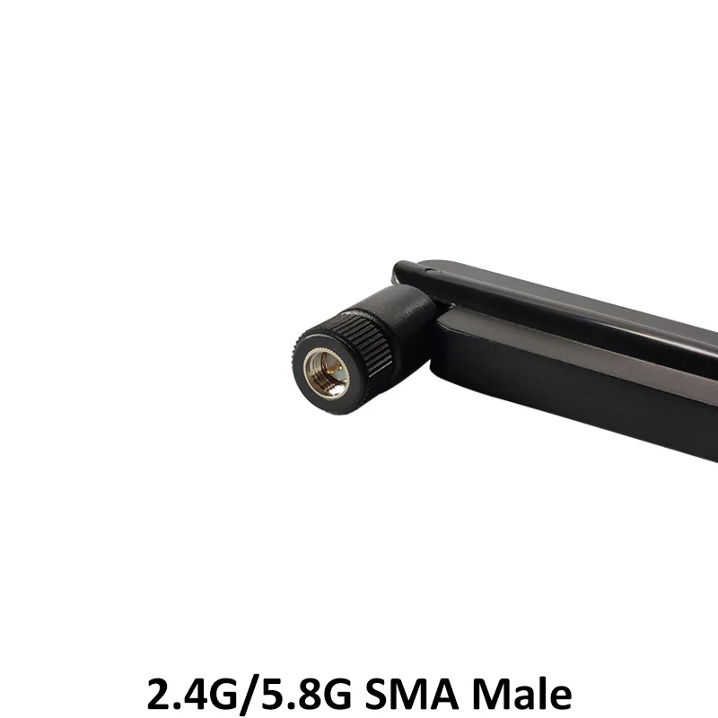 Grandwisdom 5pcs 2.4GHz 5GHz 5.8Ghz wifi Antenna 2.4 ghz 8dBi SMA Male Connector wi fi Antena + 21cm RP-SMA Male Pigtail Cable