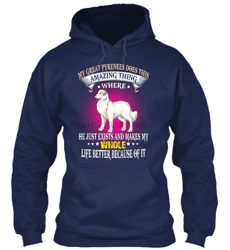 Мужская толстовка с длинным рукавом Love With My Great Pyrenees(25) женская уличная одежда
