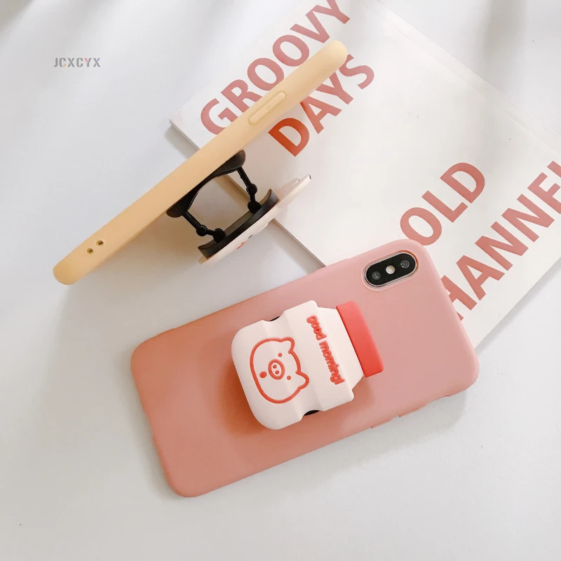 3D напиток Печенье Мультфильм Мягкий чехол для iPhone X XR XS 11 Pro Max 6 7 8 plus держатель чехол для samsung S8 S9 S10 A50 Note