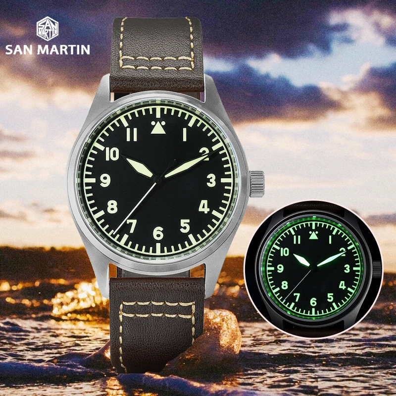 時計 腕時計(アナログ) Men Titanium Mechanical Watch | Titanium Er Pilots Watch | San Martin  Watches Pilot - Mechanical Wristwatches - Aliexpress