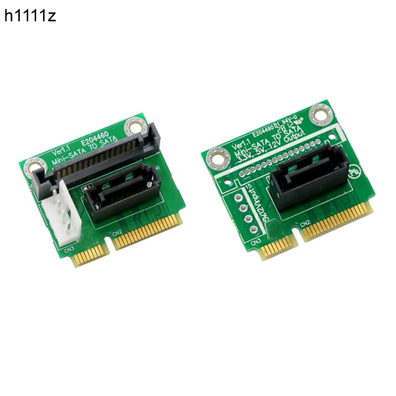 Переходник mSATA-SATA адаптер Mini SATA на 7Pin металлический кронштейн-удлинитель