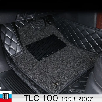 

Car Floor Mats For Toyota land cruiser 100 1998-2007 Left steering wheel and protective layer Silk loop Private custom