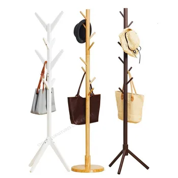 

38%Racks For Clothes Wooden Coat Stand Hanger Wall Garment Hat Jacket Holder