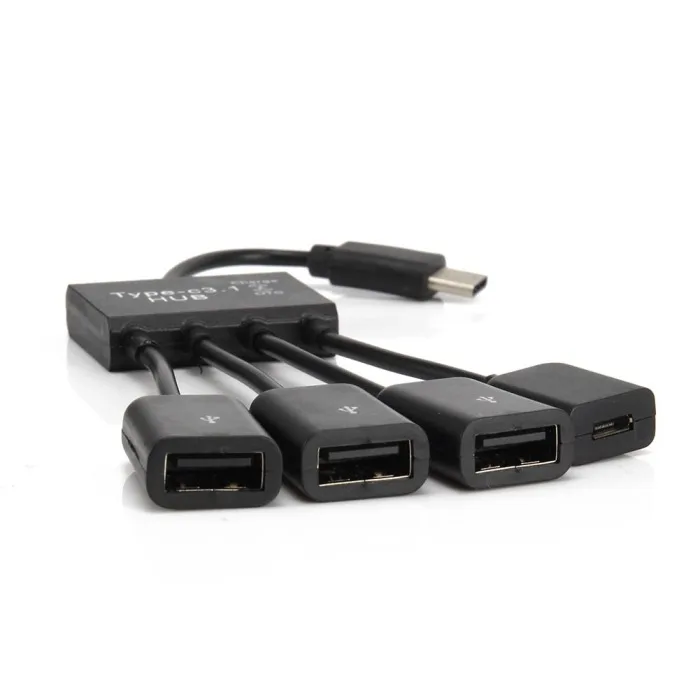 4 в 1 несколько Тип C к USB 2,0 адаптер OTG кабель конвертер данных адаптер для мыши клавиатуры FKU66