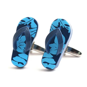 

Factory direct slippers printing paint Cufflinks wholesale and retail Free shipping