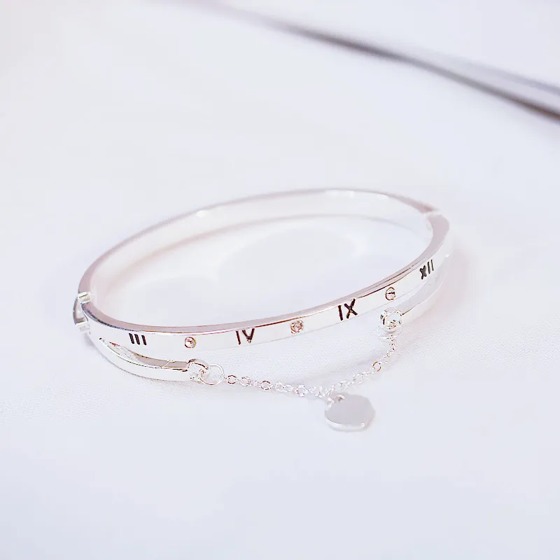 Luxury Bracelets& Bangles Famous Brand Jewelry Rose Gold Stainless Steel Female Heart Forever Love Charm Bracelet For Women
