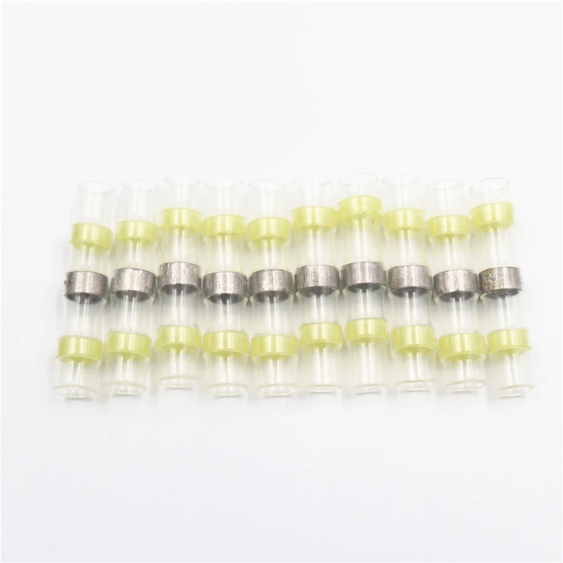 10pcs yellow 10 шт. водонепроницаемый припой кольцо термоусадочная трубка провода проводки Водонепроницаемая Изоляция термоусадочный рукав Кабельный разъем - Цвет: 10pcs yellow