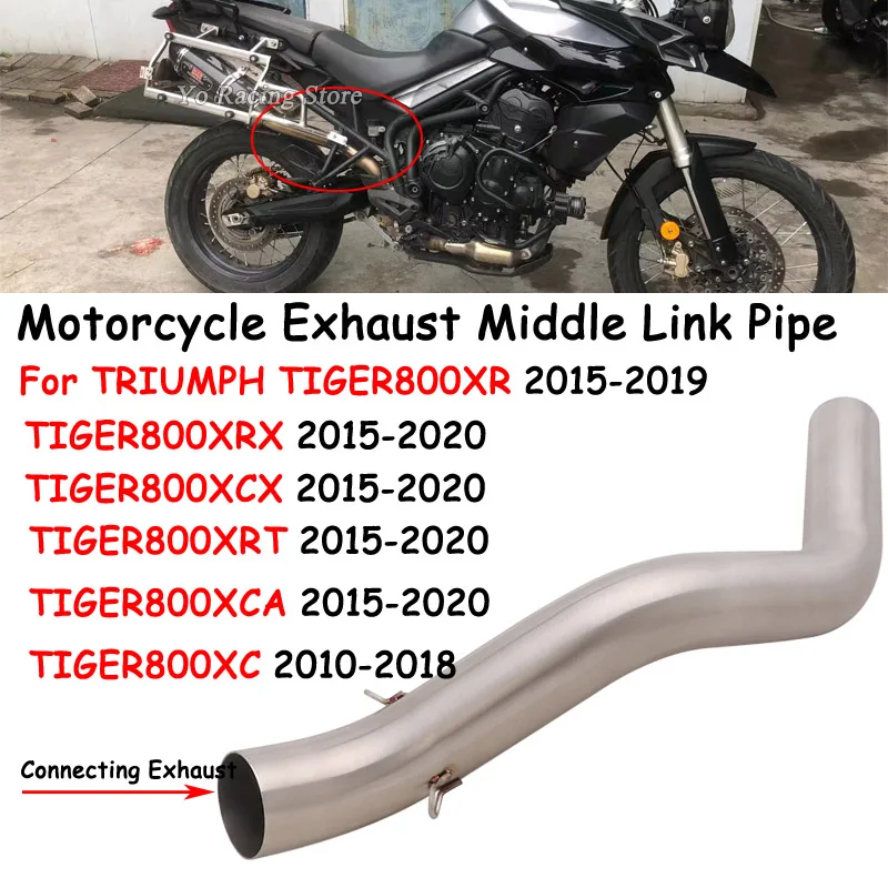 

Slip-On For TRIUMPH Tiger 800 XR XRX XRT XC XCA XCX Motorcycle Exhaust Escape Systems Modified 51mm Muffler Middle Link Pipe