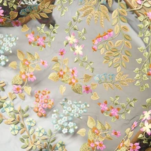 Высокое качество Мягкая Сетка кружево ткань вышитые vine tissu высокого класса одежды DIY лоскутное