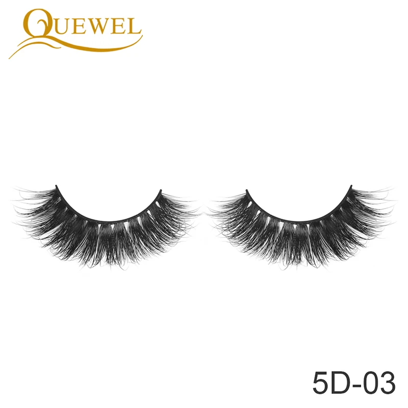 5D-03 Quewel, 20 мм, Длина 5D, норковая полоса, ресницы,, норковые, отдельные накладные ресницы, Бескровная, толстая ресница ручной работы, инструмент для макияжа - Цвет: 5D-03