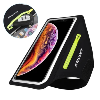 

Zipper Car Key Earphone Bag Running Sports Phone Case On Hand For Airpods iPhone 11 Pro Max XS Samsung S20 Ultra Xiaomi Arm Bag