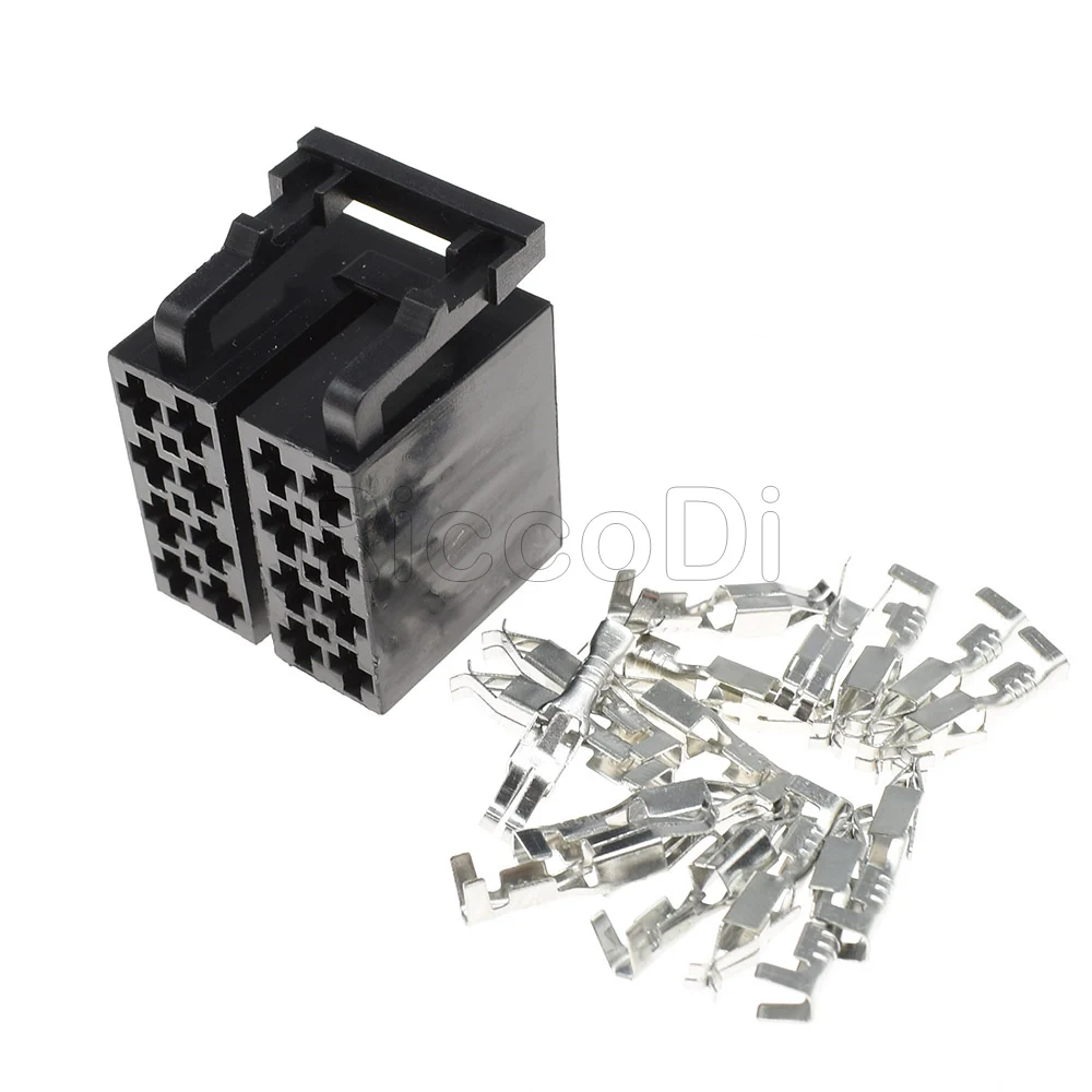 1-20 juegos de conector hembra macho de cable de audio para automóvil de 16 pines y 3,5 mm con conector ISO para Volkswagen VW Bora