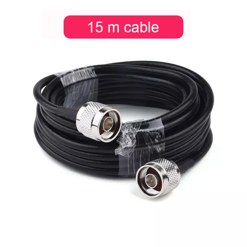 RG6 15 Meters Black Coaxial Cable N Male to N Male Connector Coaxial