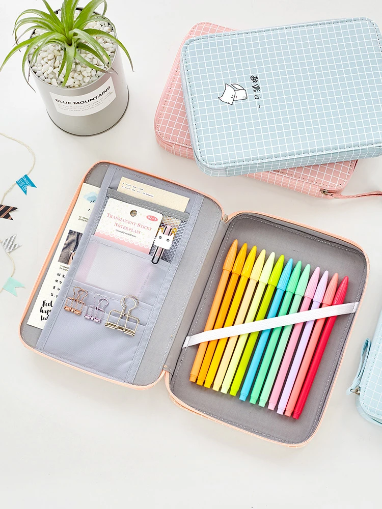 1pc 韓国かわいい文房具女の子の高容量鉛筆ポーチケースクリエイティブスクールかわいい Trousse Scolaire Stylo Pencil Bags Aliexpress