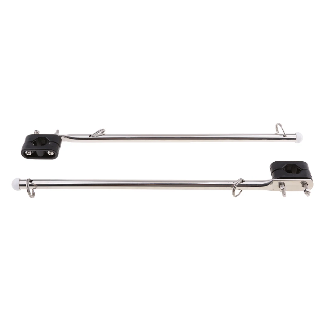 2 шт 14 ''из нержавеющей стали флагшток лодка Pulpit Staff 7/8''-серебро