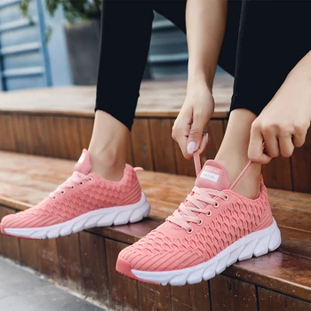

Plus Size Women Running Shoes Trend New Sneakers Light Breathable Hot Sale Women Shoes Comfortable Outdoor Training Sports Shoes