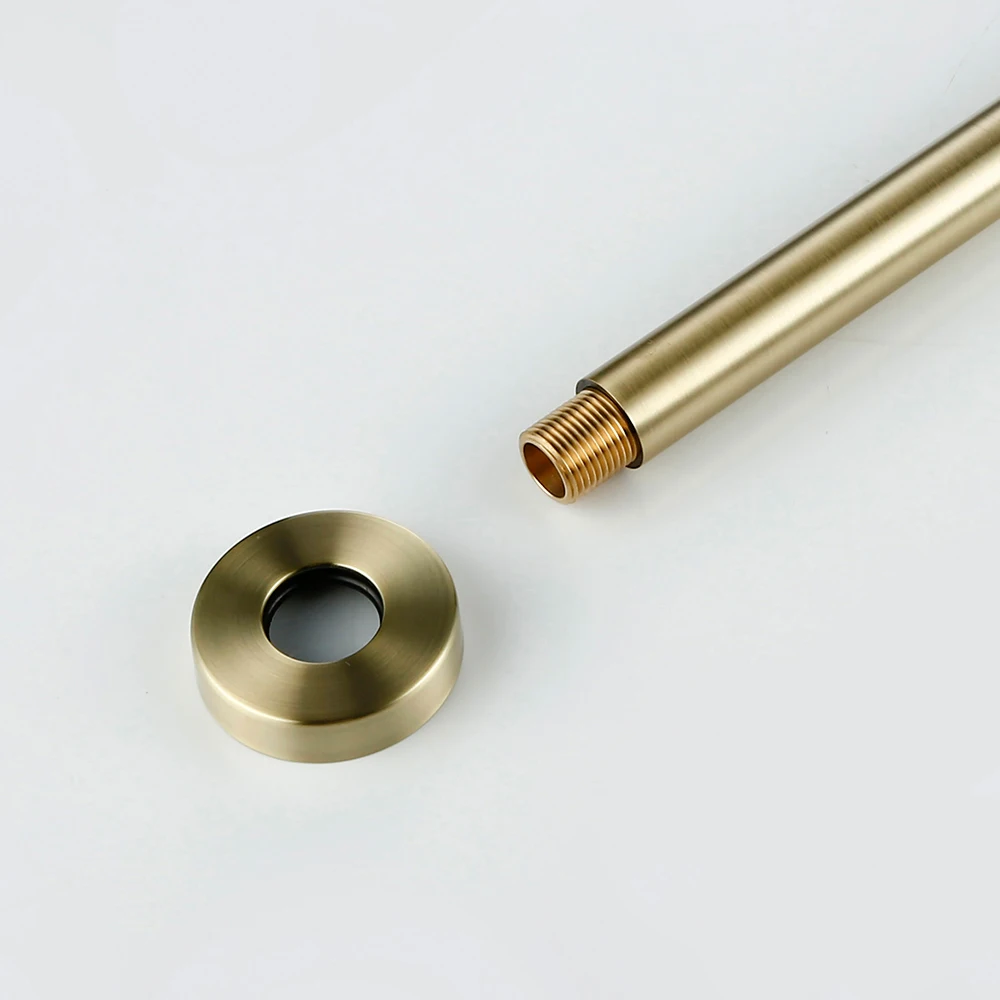 Direct sales Easy to install Brass Shower Arm Fixed Shower Head  Round Tube Chrome Finish Bathroom Faucet Accessories