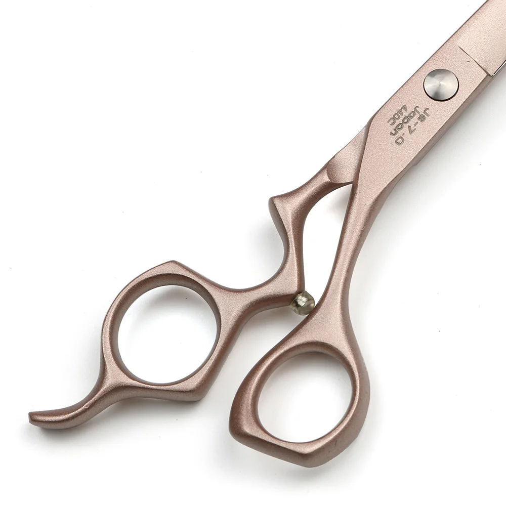7 дюймов розовое золото японские Парикмахерские ножницы для резки высокое