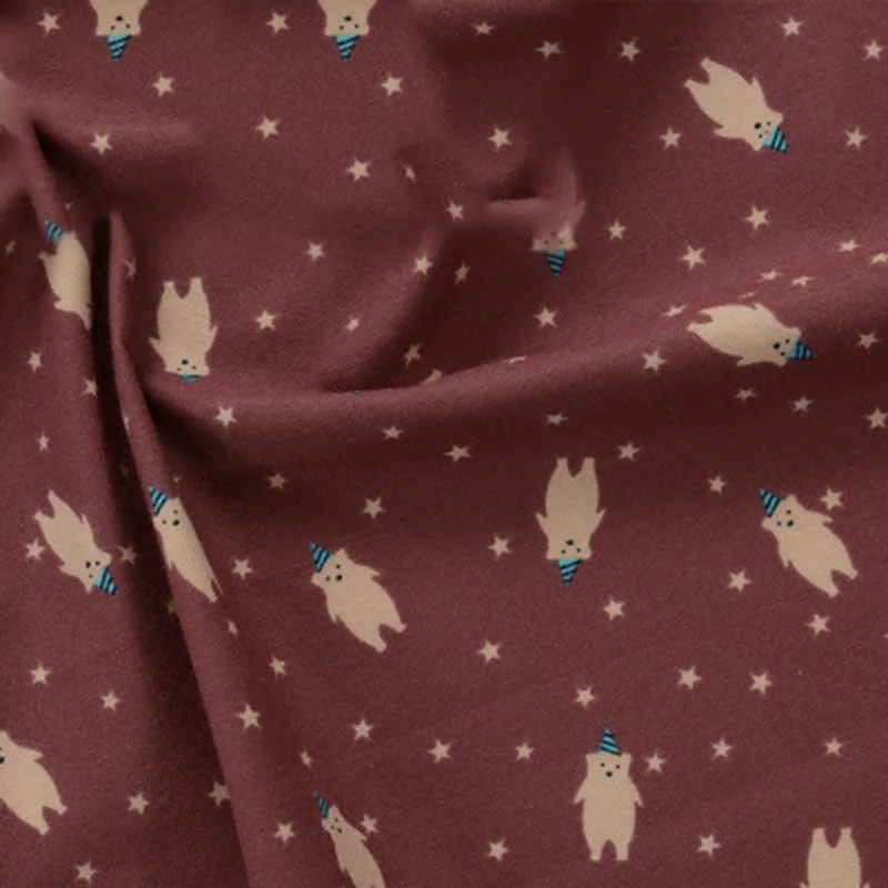 Детская фланелевая ткань, хлопковый с начесом фланелевый материал для одежды, рубашки, пижамы T1076