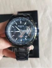 WLISTH-reloj deportivo para hombre, cronógrafo de pulsera, de acero inoxidable, resistente al agua, con caja de reloj de cuarzo grande con indicadores luminosos, nuevo