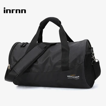 

inrnn Men's Waterproof Outdoor Travel Duffel Bag Fashion Sports Fitness Shoulder Bag Male Gym Luggage Handbag with Shoes Pouch