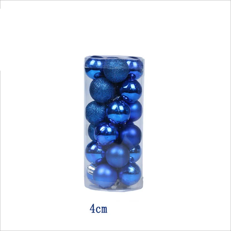 4CM 24 шт. Рождественский бал 3/4 см елка украшения Рождественская игрушка вечерние подвесных шаров для занавесок украшения Рождественские украшения для дерева - Цвет: 4CM