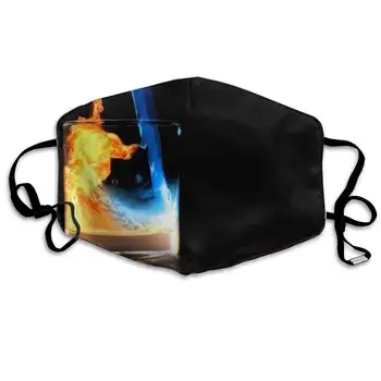 

Custom Anti-Dust Mouth Mask Blue Fire Reusable Outdoor Face Mask with Adjustable Earloops Breathable Mouth Cover for Teens Men