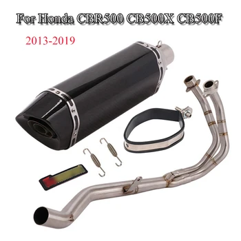 

Motorcycle Complete Exhaust Pipe For 2013-2019 Honda CBR500 CB500X CB500F Front Link Pipe Muffler Tips Modified Exhaust System
