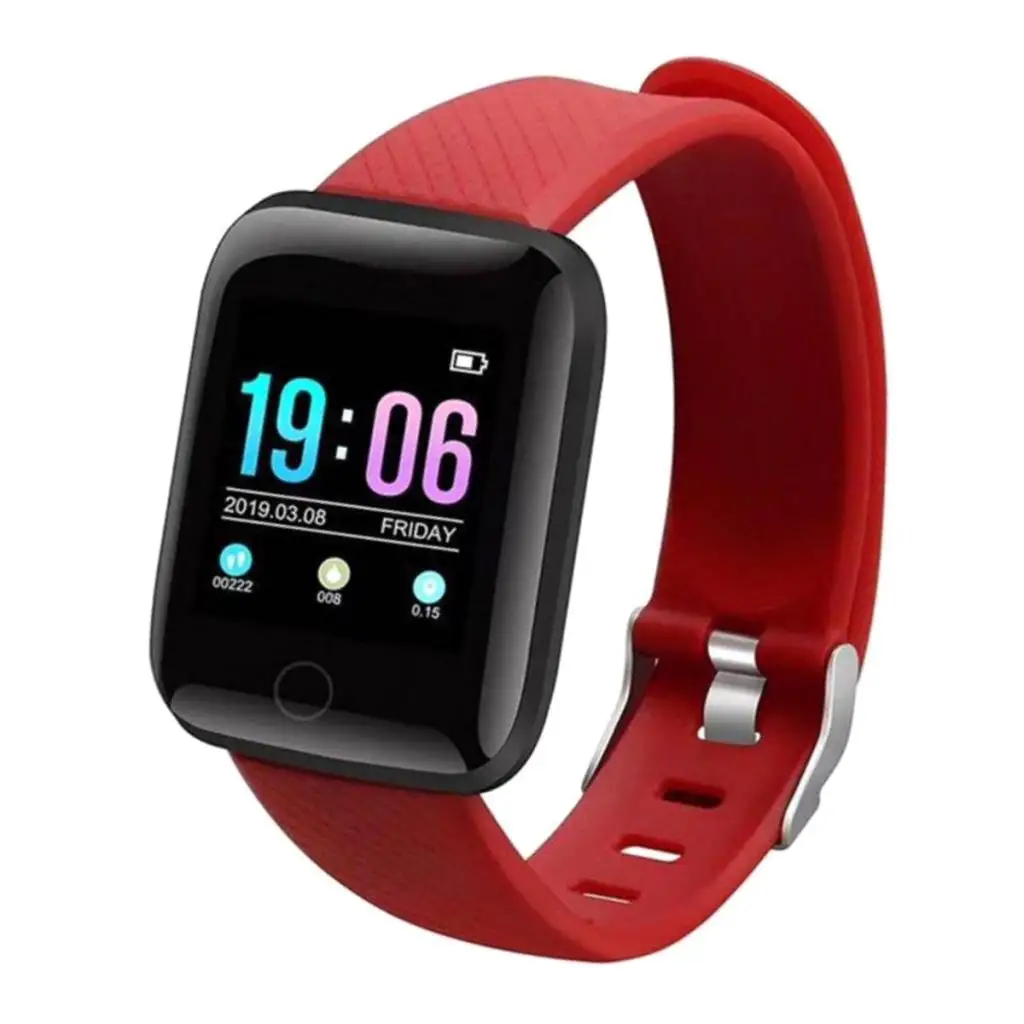 

Touch Color LCD Screen Smart Watch Heart Rate Blood Pressure Monitor Waterproof Fitness Tracker Step Push Message Watches