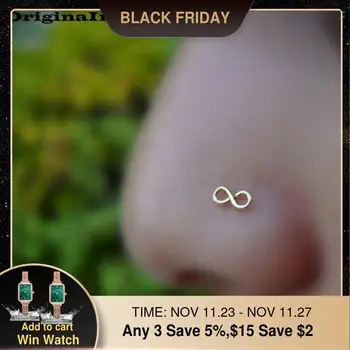 

925 Silver Nose Ring Piercing Jewelry Gold Filled Ring Handmade Punk Tiny Stud Jewelry Real Piercing Nose Ring For Women