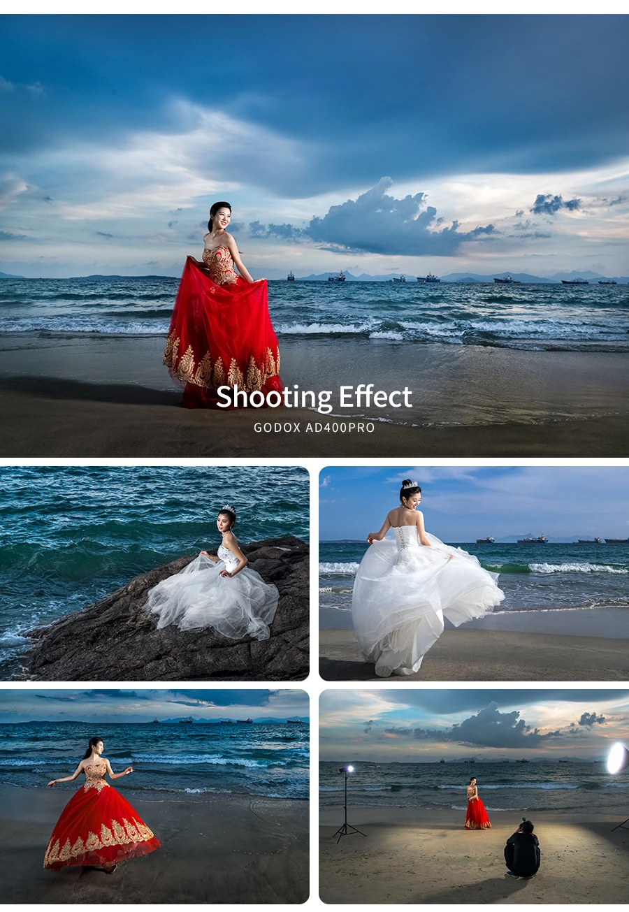 Godox Led Light Photography Lighting AD400 Pro WITSTRO Flash Li-on Battery TTL HSS 2.4G Wireless for Canon Nikon FUJIFILM