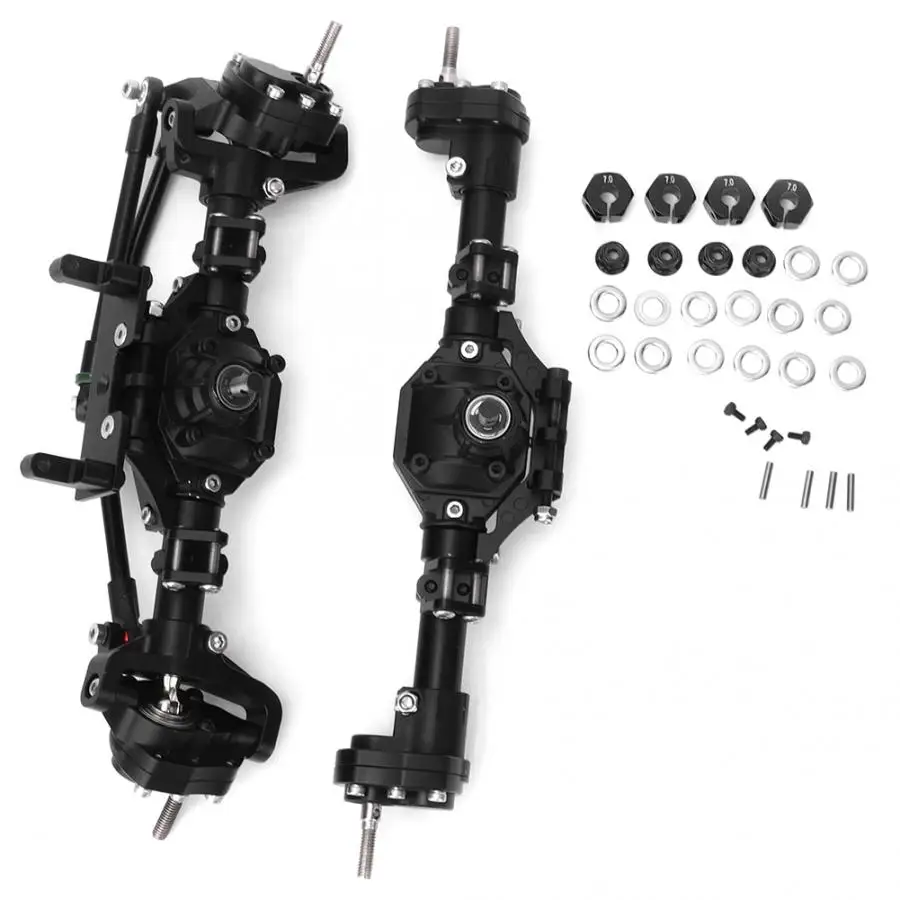 

Hot Metal Front Axle Rear Axle Completed Assembly For SCX10 90046 90047 KIT 1/10 RC Car 313mm Wheelbase Frame Parts