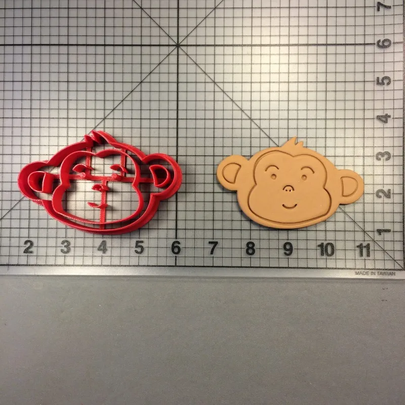 Милый носок лицо обезьяны Рождество ребенок обезьяна помадка резак торт кекс