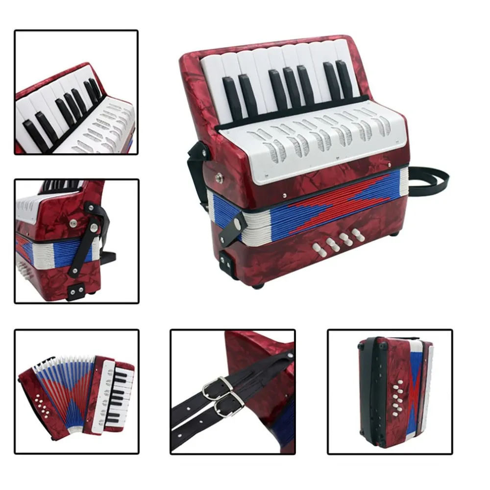 17-Key 8 бас мини-аккордеон музыкальная игрушка для образовательного музыкального инструмента моделирование обучения концертина ритм