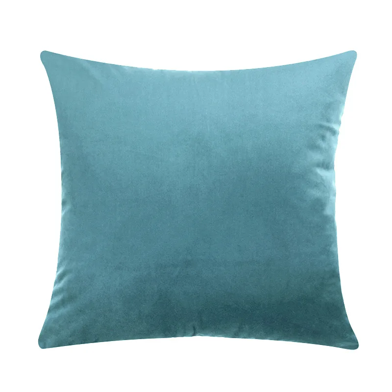 Роскошный бархатный Зеленый Синий Серый чехол для подушки наволочка чехол для подушки желтый белый черный домашний декоративный диван подушки для стула - Color: 45