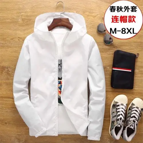 6XL 7XL Мода Досуг Кепка Подростковая куртка пальто Европейская и американская куртка весна и осень индивидуальная простая куртка нежного цвета - Цвет: QH16-S33
