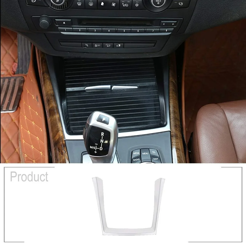 

Car Center Console Cup Holder Frame Sticker Trim For BMW X5 E70 2008 2009 2010 2011 2012 2013 Auto Accessories