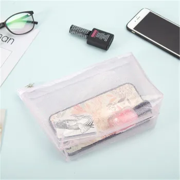 

Women Small Sequins Cosmetic Bag Waterproof Makeup Case Pvc Transparent Beauty Organizer Pouch Bag Make-up Fashion Storage Box