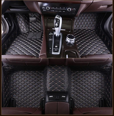 Автомобильные коврики для Lexus, все модели ES IS LS NX GX GTH GS LX, автомобильные аксессуары для стайлинга автомобилей, пользовательские подушечки для ног, автомобильный коврик - Название цвета: Blackbeige(full set)