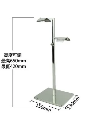 2pcs Hot sale stainless steel women bag bracket display rack adjustable Tie/wig/purse/handbag display stand holder rack J-074