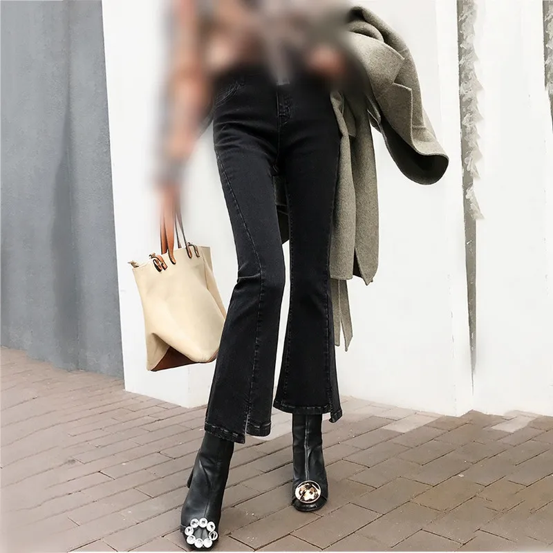RealShe, женские брюки размера плюс, одноцветные, женские штаны,, с высокой талией, весенние, повседневные, уличные, брюки, элегантные, расклешенные, брюки